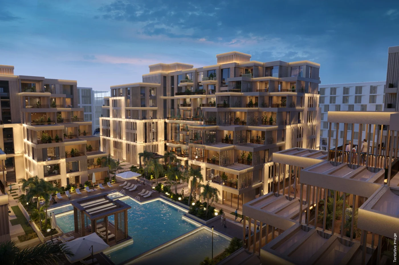 Arisha Terraces 2 at Dubai Studio City - ELEVATION